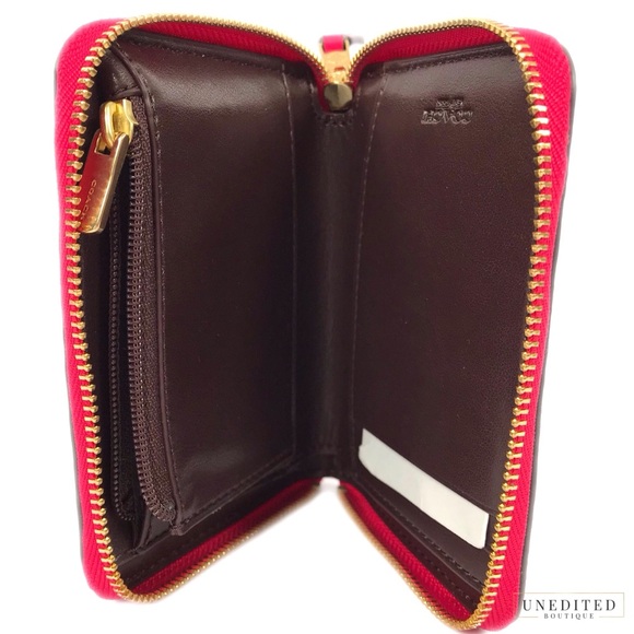 NWT - COACH Signature Zip Wallet, Neon Pink - Picture 6 of 7